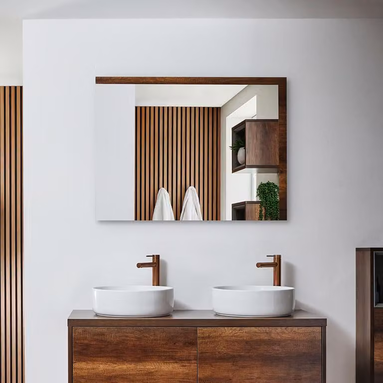 Specchio Bagno Rovere Scuro 750 x 1000mm - Hoxton