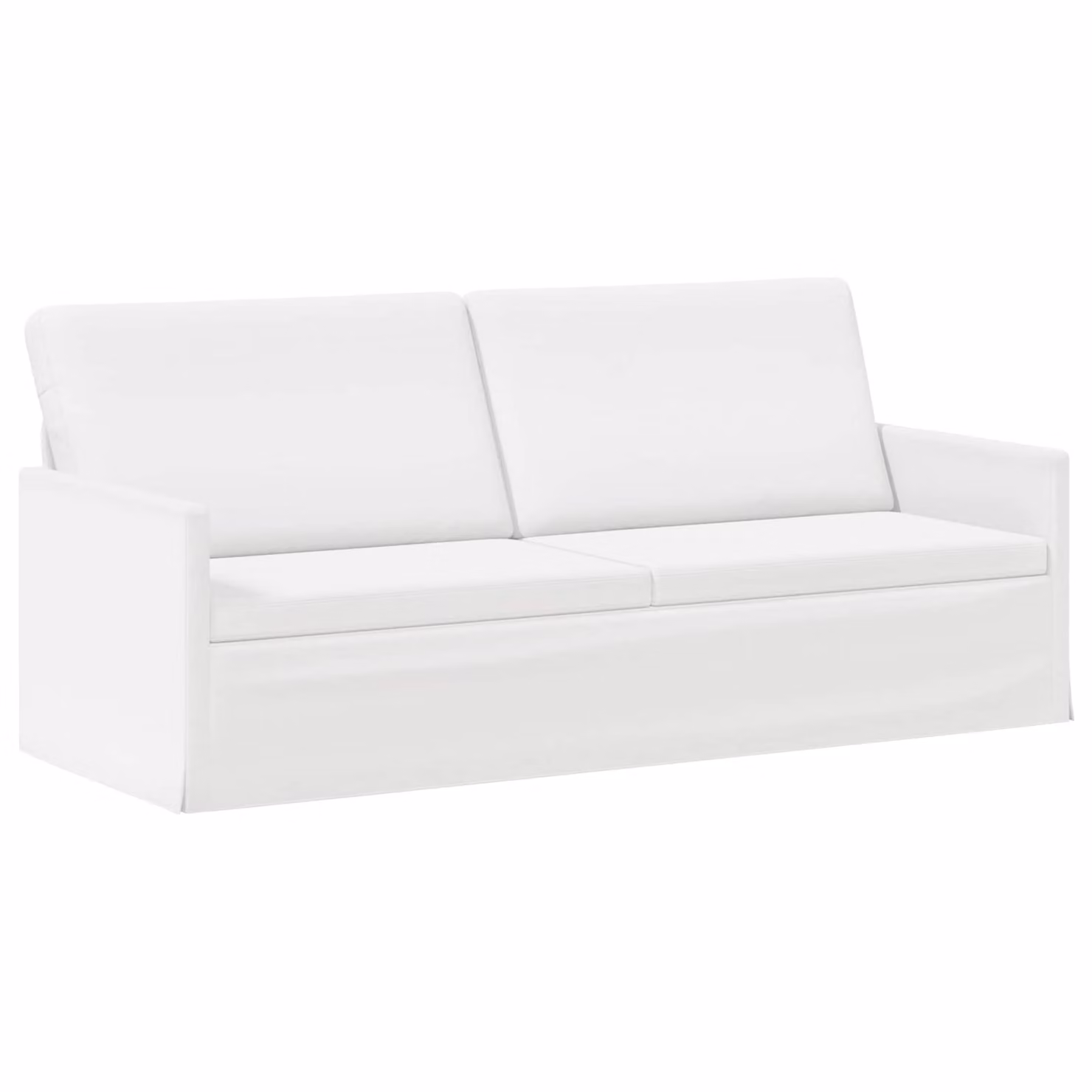 Divano a 3 posti moderno vidaXL in tessuto bianco con struttura in metallo L 190 x P 81 x H 82 cm