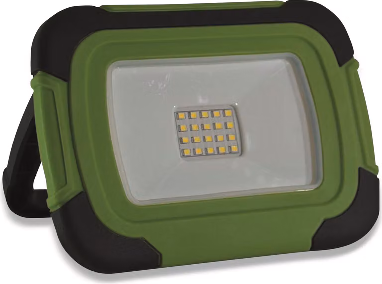 V-TAC Proiettore LED VT-20-R, 20 W, 1400 lm, 4000 K, funzionamento a batteria, verde/nero