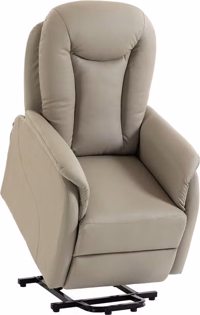 Poltrona alzapersona elettrica reclinabile HOMCOM con massaggio e calore, grigio chiaro