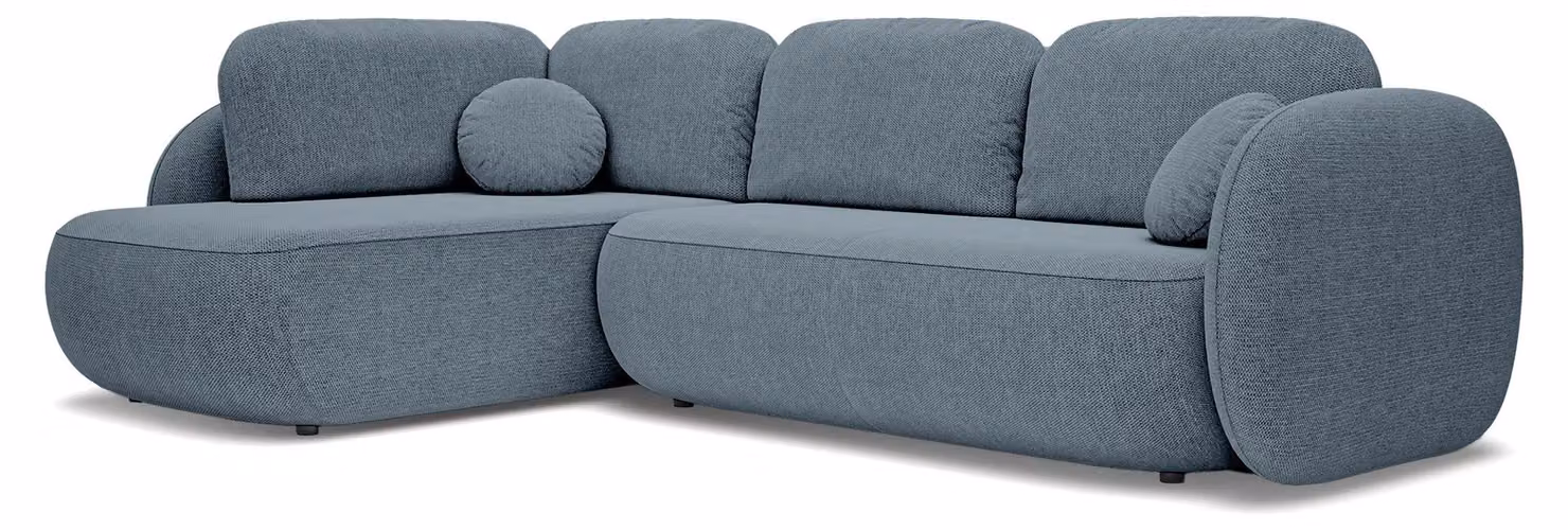 Divano angolare con funzione letto, modello Olemo, lato sinistro, colore Granitstrom