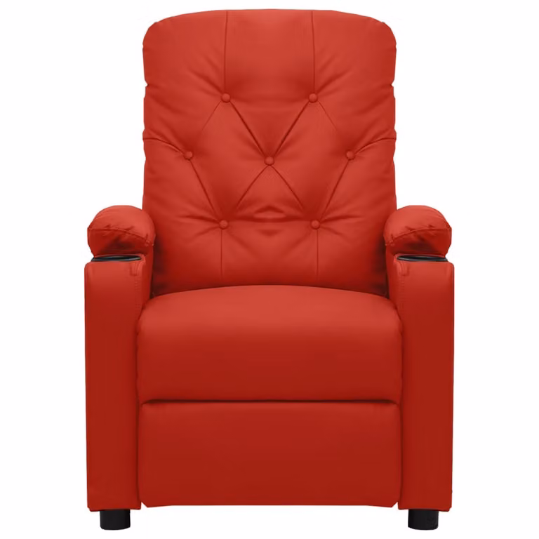 vidaXL Sedia da massaggio in Pelle finta rosso vino