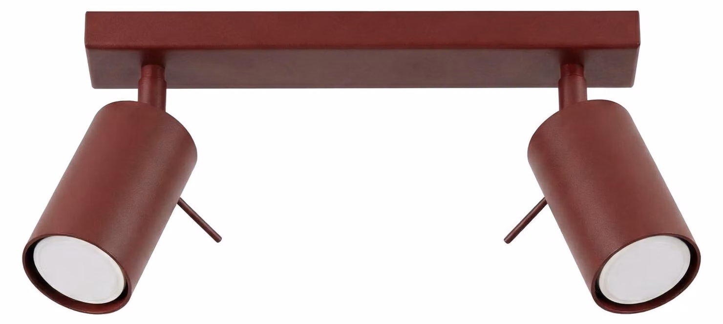 Plafone RING 2 bordeaux 2xGU10 10W acciaio 16x6x30 cm Sollux Lighting