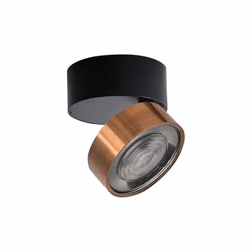 Lampada da soffitto LED serie HOLE 7W 3000K CRI90 Nero/Rame - Illuminazione per interni ad alta efficienza - Rossini Illuminazione