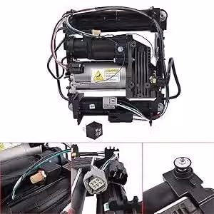 Sistema di sospensione pneumatica per auto - Pompa per l'aria - Adatto per SUV Range Rover L322, 3ª serie, dal 2006 al 2012 - Ricambio per codici LR041777, RQG500140, RQG500041, RQG500040