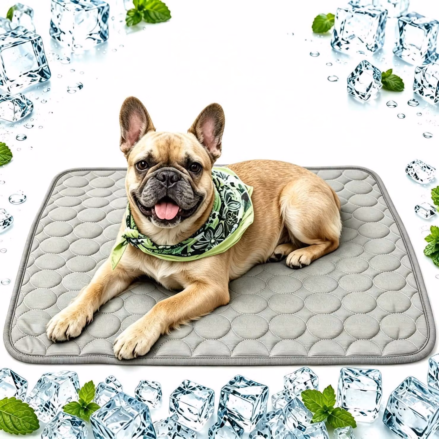 Tappetino refrigerante per cani e gatti, 70x55 cm, antiscivolo, traspirante, lavabile