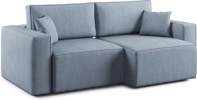 Divano Morfeo Divani.Store in tessuto impermeabile blu carta da zucchero con seduta regolabile e cuscini inclusi L: 180 cm