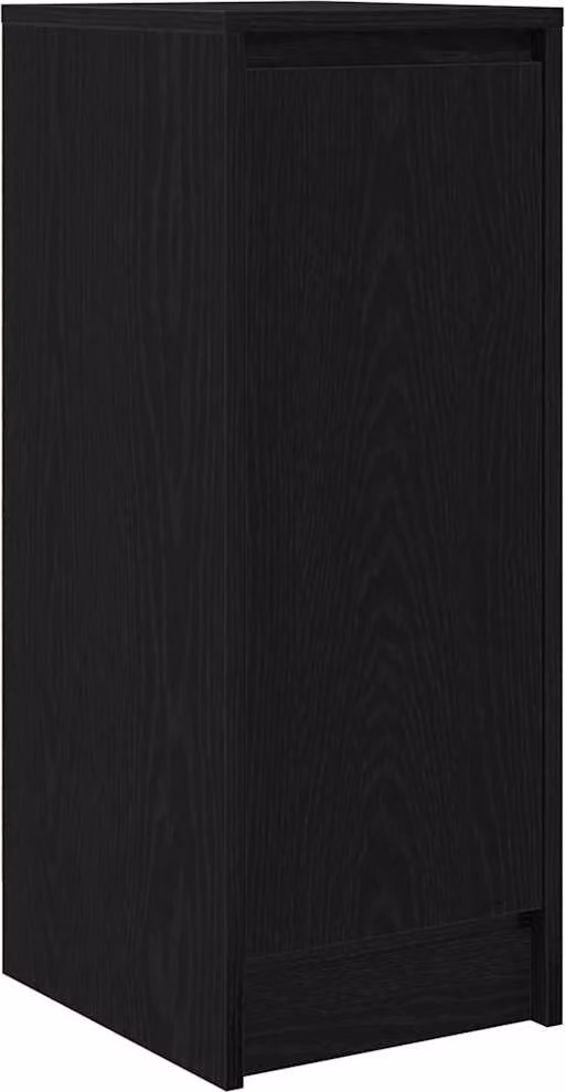 Credenza Rovere Nero 29,5x34x76 cm in Legno Multistrato