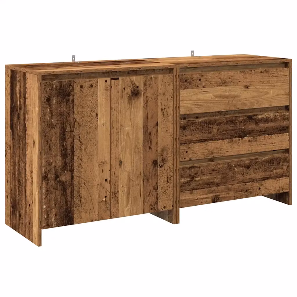 Set di 2 credenze vidaXL in legno e MDF stile rustico colore marrone per sala da pranzo – 2