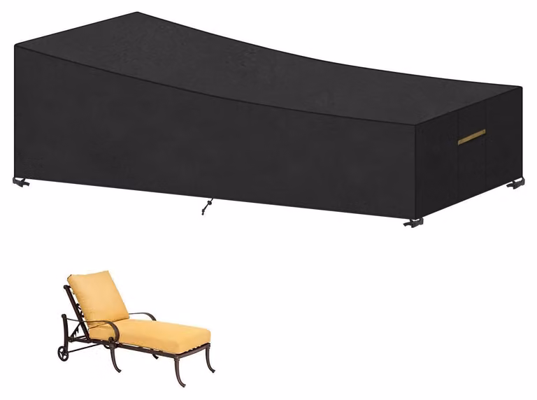 Copertura protettiva per sedia da giardino, dimensioni 200x75x40/70 cm, impermeabile, resistente ai raggi UV, realizzata in tessuto Oxford 420D
