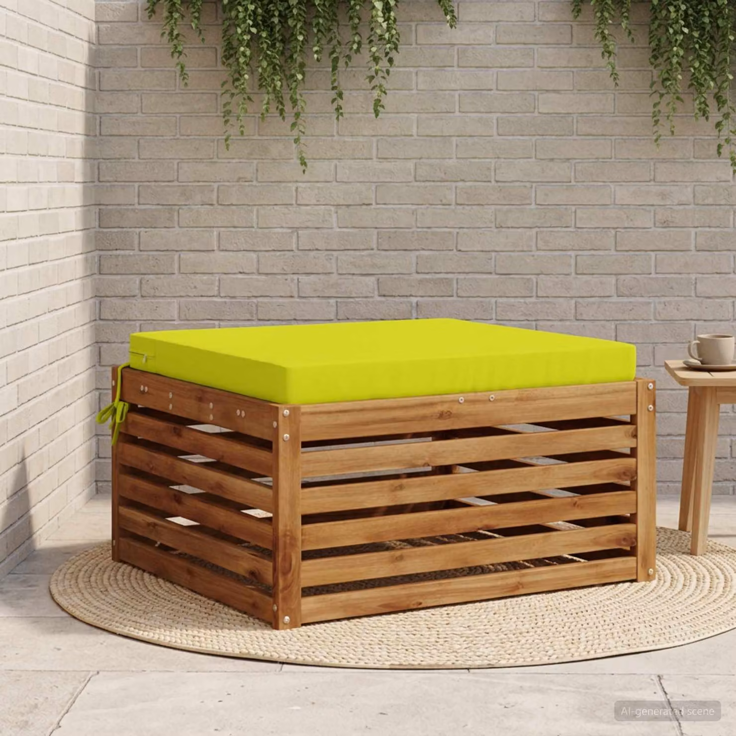 Cuscino per sedia vidaXL SOEST in poliestere con rivestimento lavabile e resistente ai raggi UV, disponibile in verde o giallo