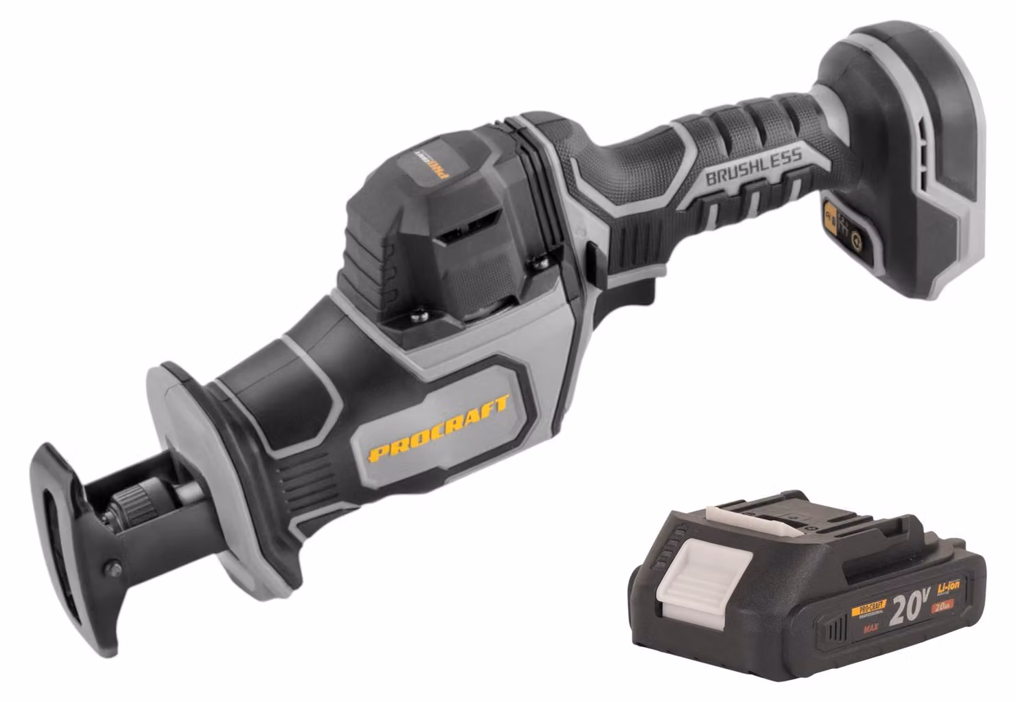 Sega alternativa Procraft Industrial RS20Abb 20 V Brushless + 1x batteria 2,0 Ah - senza caricabatteria