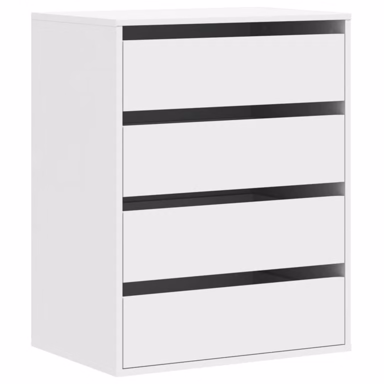 Cassettiera Bianca 60x41x76 cm in Legno Multistrato