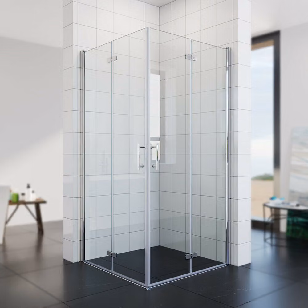 SONNI cabina doccia 80x80 angolo ingresso doccia 180 bagno angolo doccia swing porta pieghevole pieghevole 6mm NANO vetro H:195cm