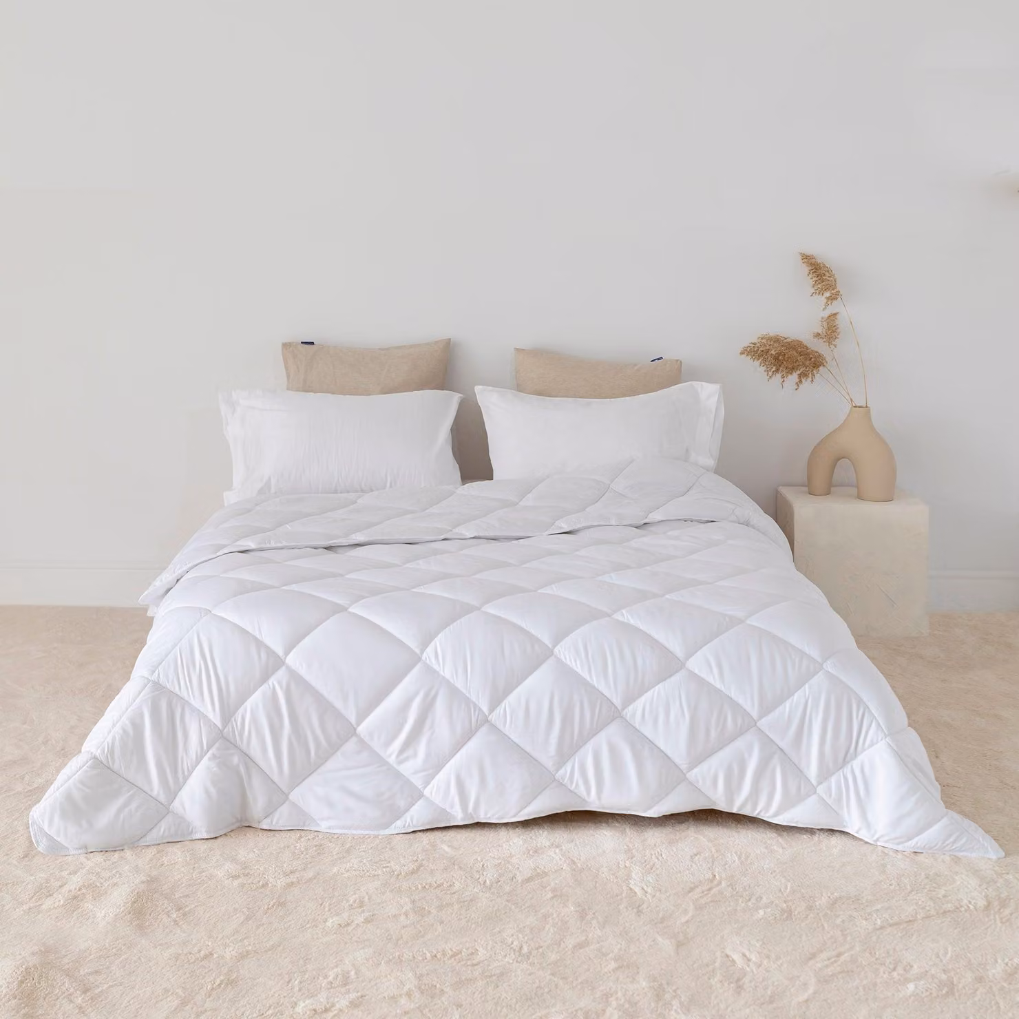 HappyFriday Piumino Basic bianco 250 g/m² 200 x 200 cm