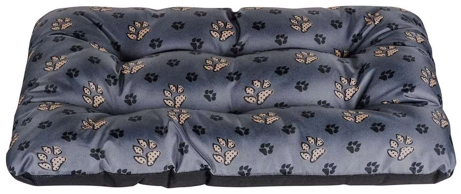 Elzusha - Cuscino per cuccia per cani, impermeabile e lavabile - Nero/Grigio, taglia M