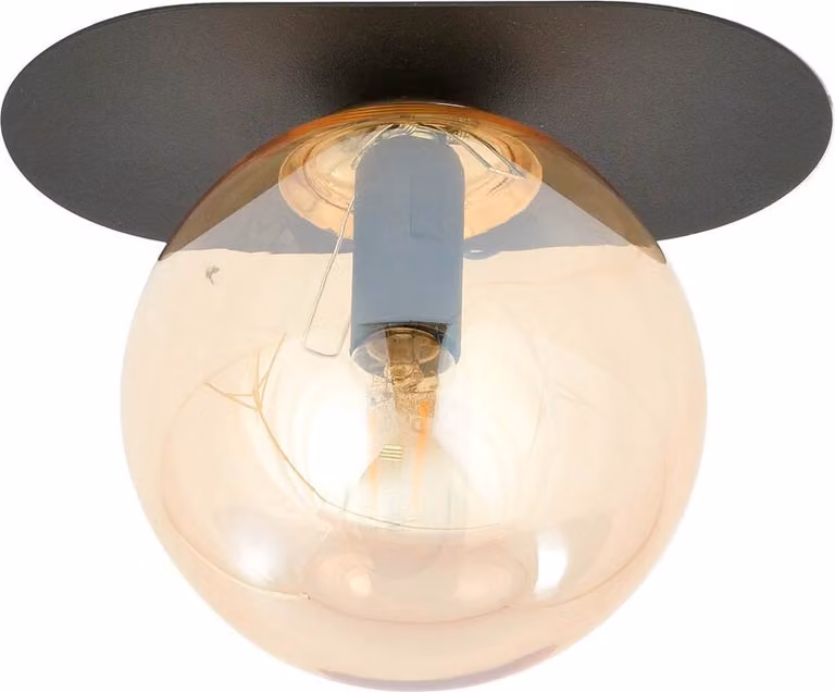 Lampada da soffitto Emibig 1xE14 40W PLAZA 1 NERO/MIELE 1120/1