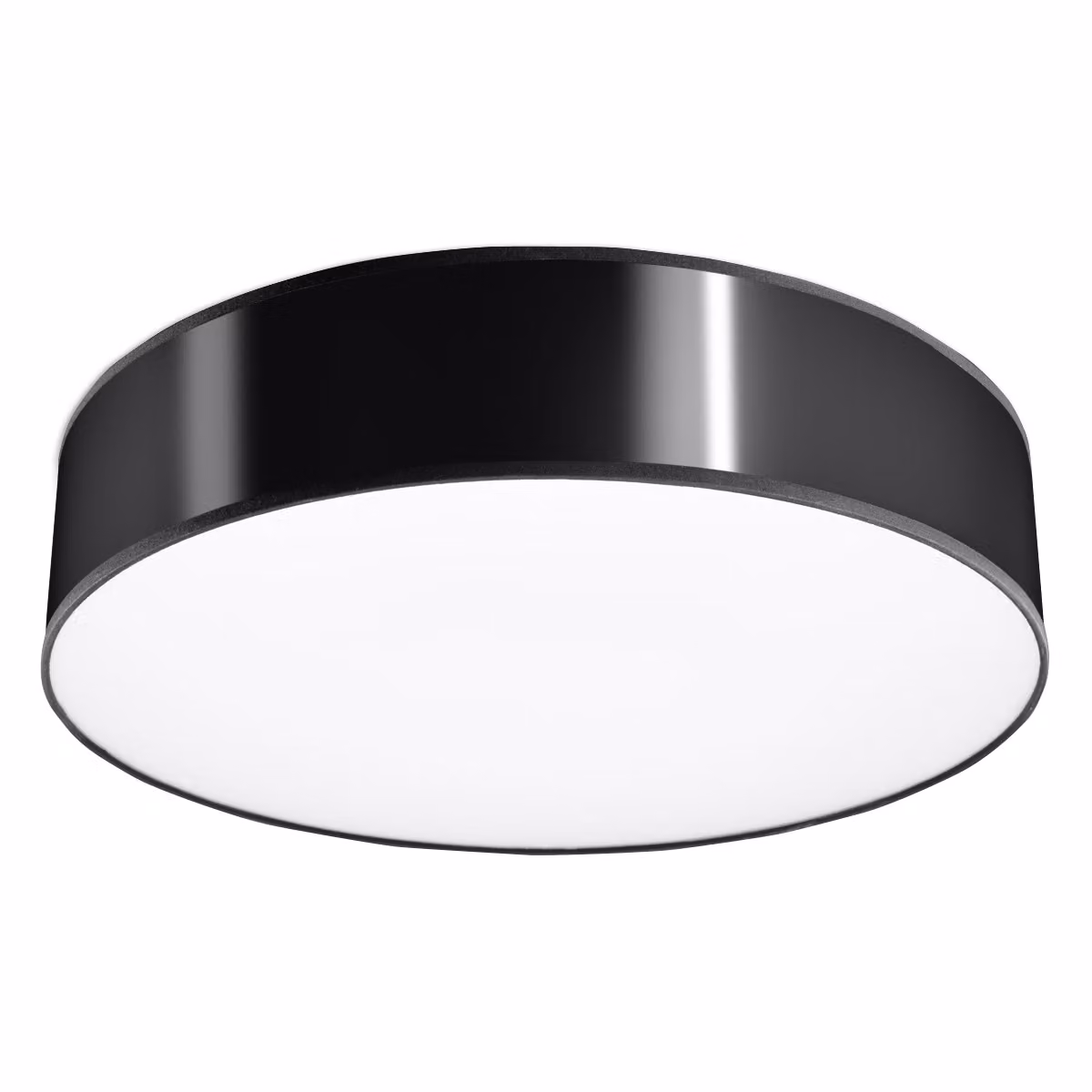 Lampada da soffitto rotonda PIAZZA nera 3xE27x15W in plastica, dimensioni: 12x45x45 cm, IP20, Pure Lume