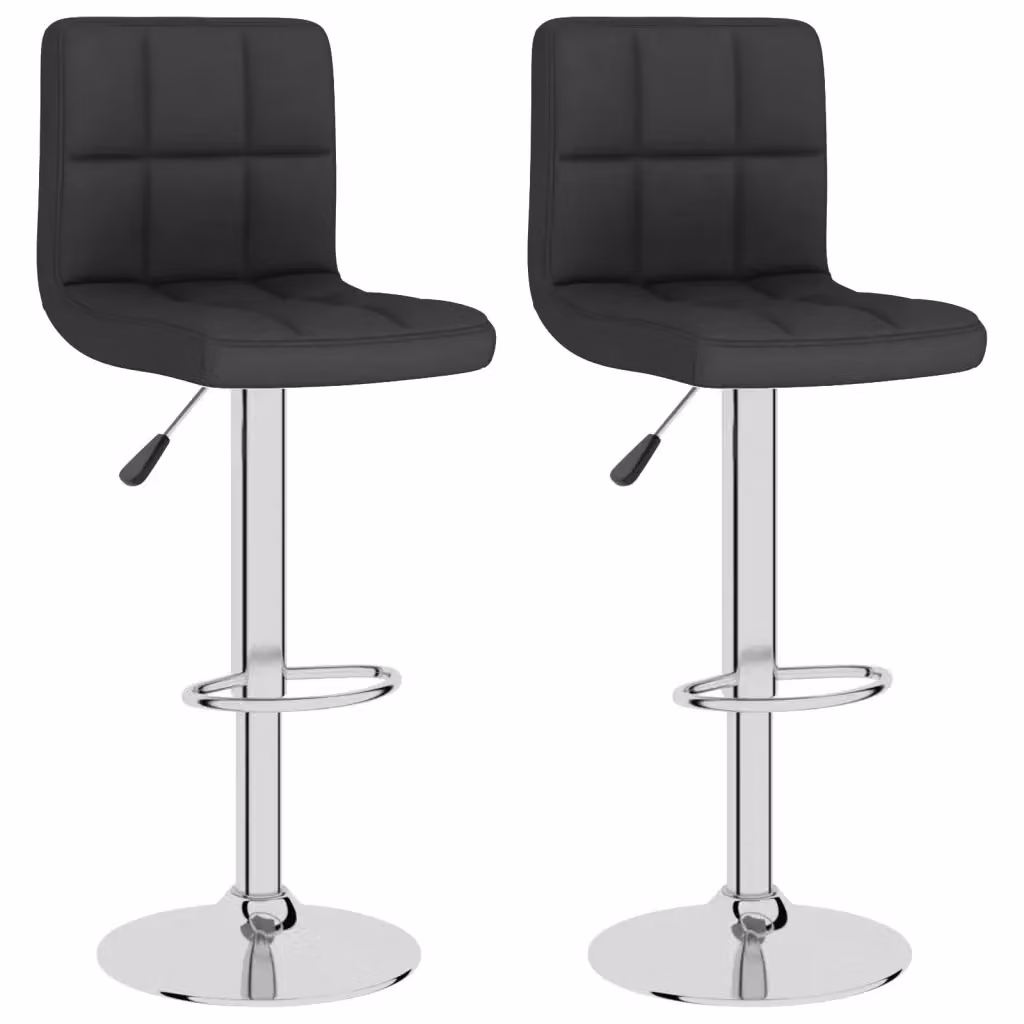 Set di 2 sgabelli da bar vidaXL neri in tessuto e metallo per la tua zona pranzo – 2