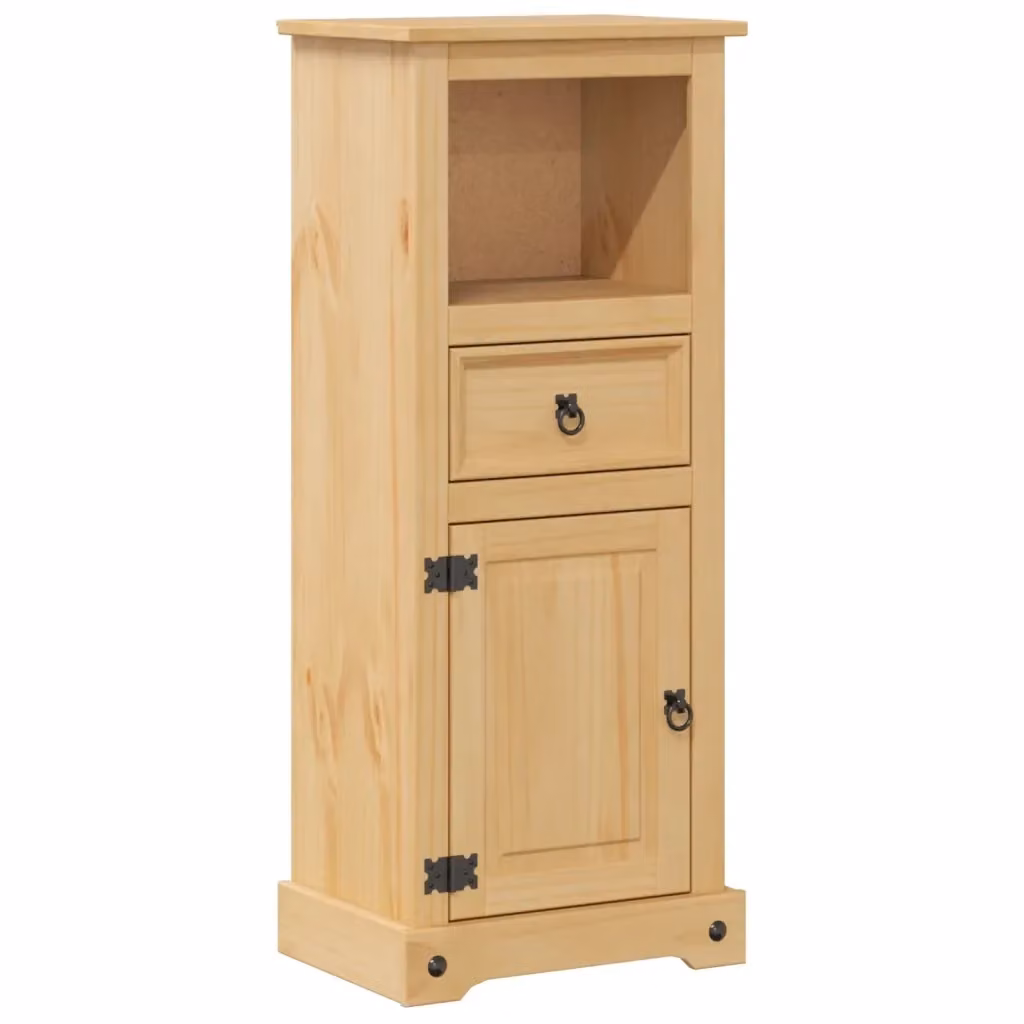 Mobile da Bagno sospeso vidaXL in Legno di Pino Rustico Marrone L: 45 cm, P: 33 cm, H: 110 cm – 2