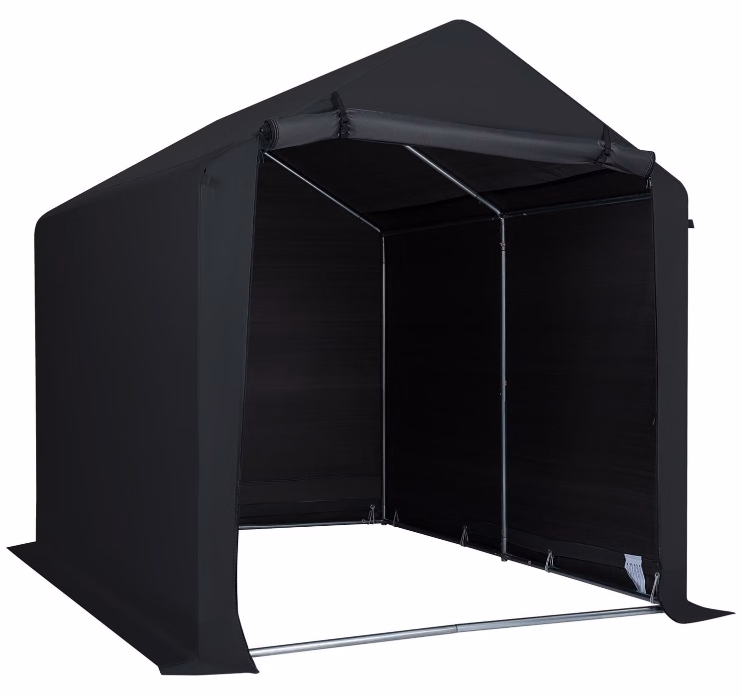 COSTWAY, garage per biciclette impermeabile, capanno per attrezzi con porta a rullo e cerniera e struttura in metallo, tenda per il deposito di attrezzi e mobili da giardino, dimensioni 158x218x177 cm