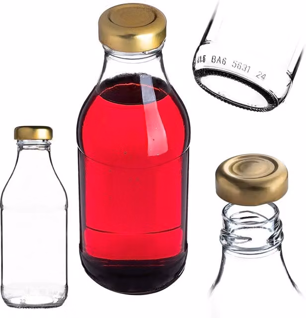 Bottiglia di vino KADAX 330ml Moonshine con tappo Liquore Kubuś Succo Bicchiere Succhi 1 pz