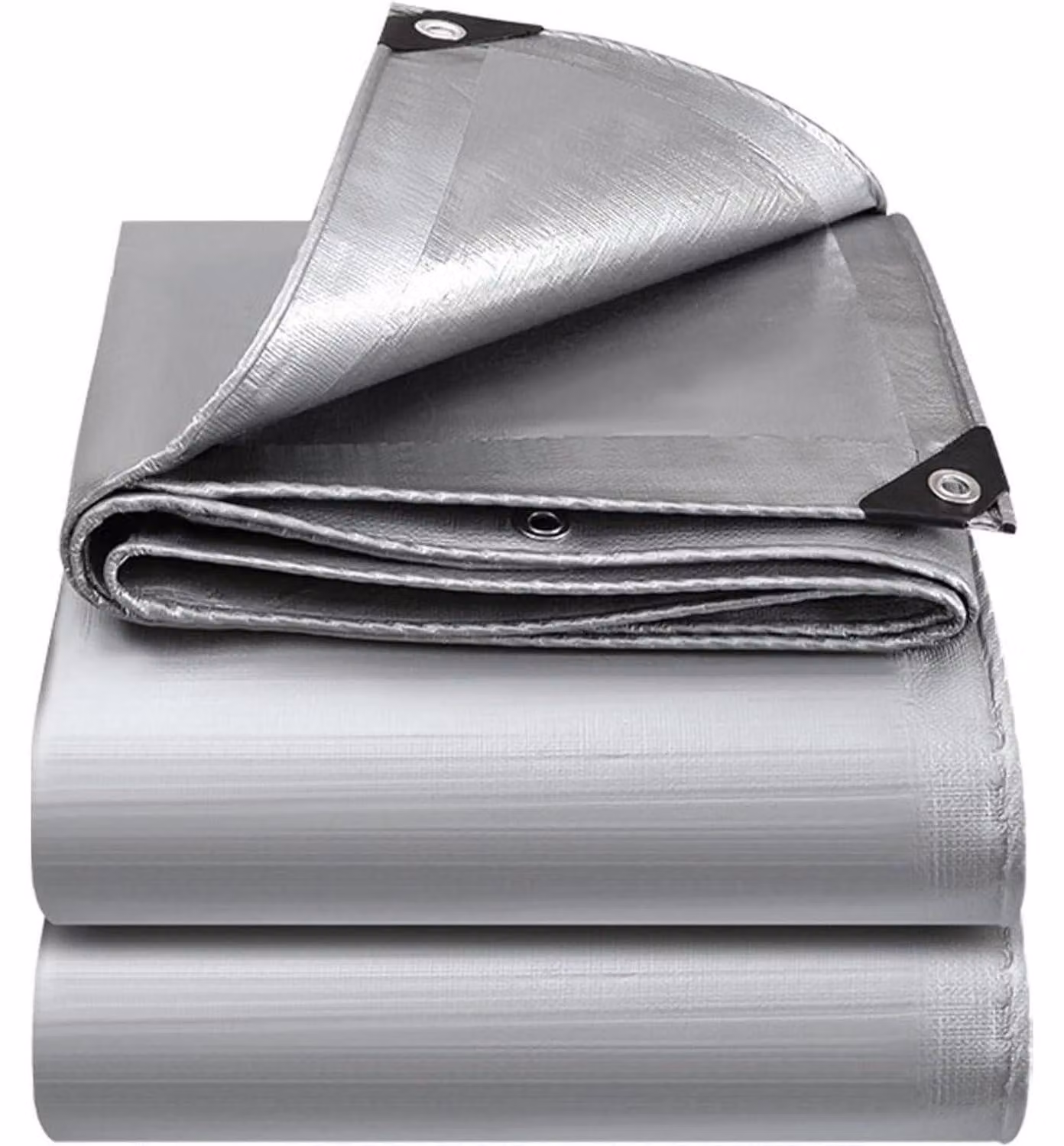 Telo protettivo argentato, 2x2,4 metri, impermeabile, con occhielli – telo in tessuto da 130 g/m²