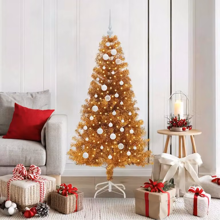 vidaXL Albero di Natale Oro 150 cm PET