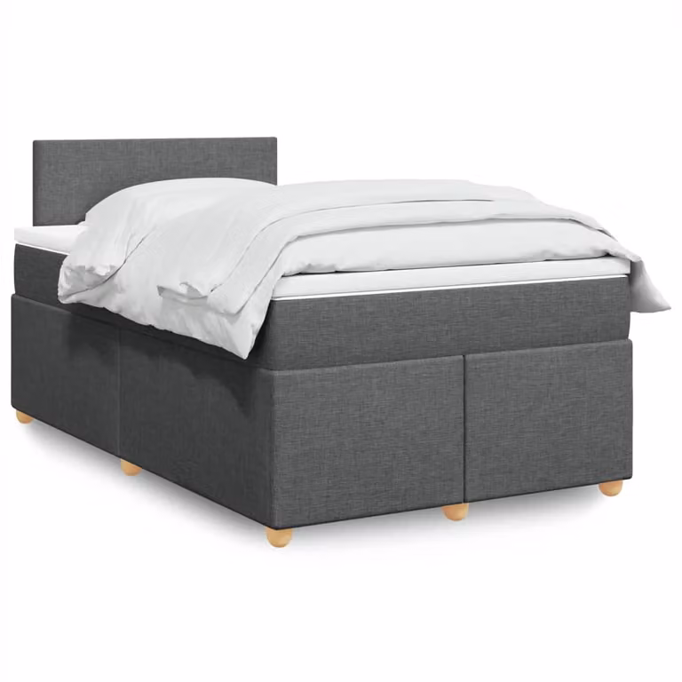 vidaXL Letto Ibrido con Materasso Grigio e Bianco L/P/H: 200 x 120 x 76,5 cm