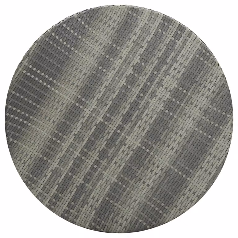 vidaXL Tavolo da giardino grigio 75,5x106 cm in poly rattan