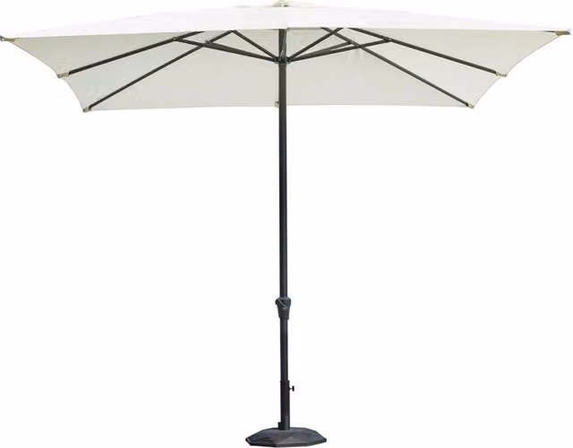 Ombrellone manovrabile Greenwood Moia Spa in poliestere, disponibile in antracite o bianco, L: 300 cm x P: 300 cm, H: 285 cm