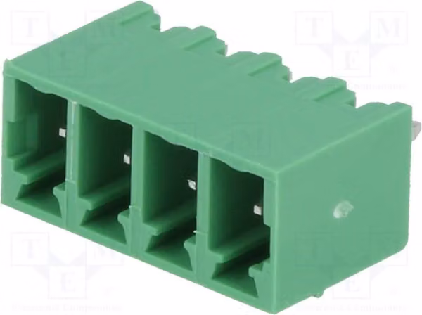 2 x Morsetto di fissaggio disattivabile, sezione 3,81 mm, connettore diritto, numero di contatti: 4, tipo: maschio, codice prodotto: 15EDGVC-3.81-04P-14