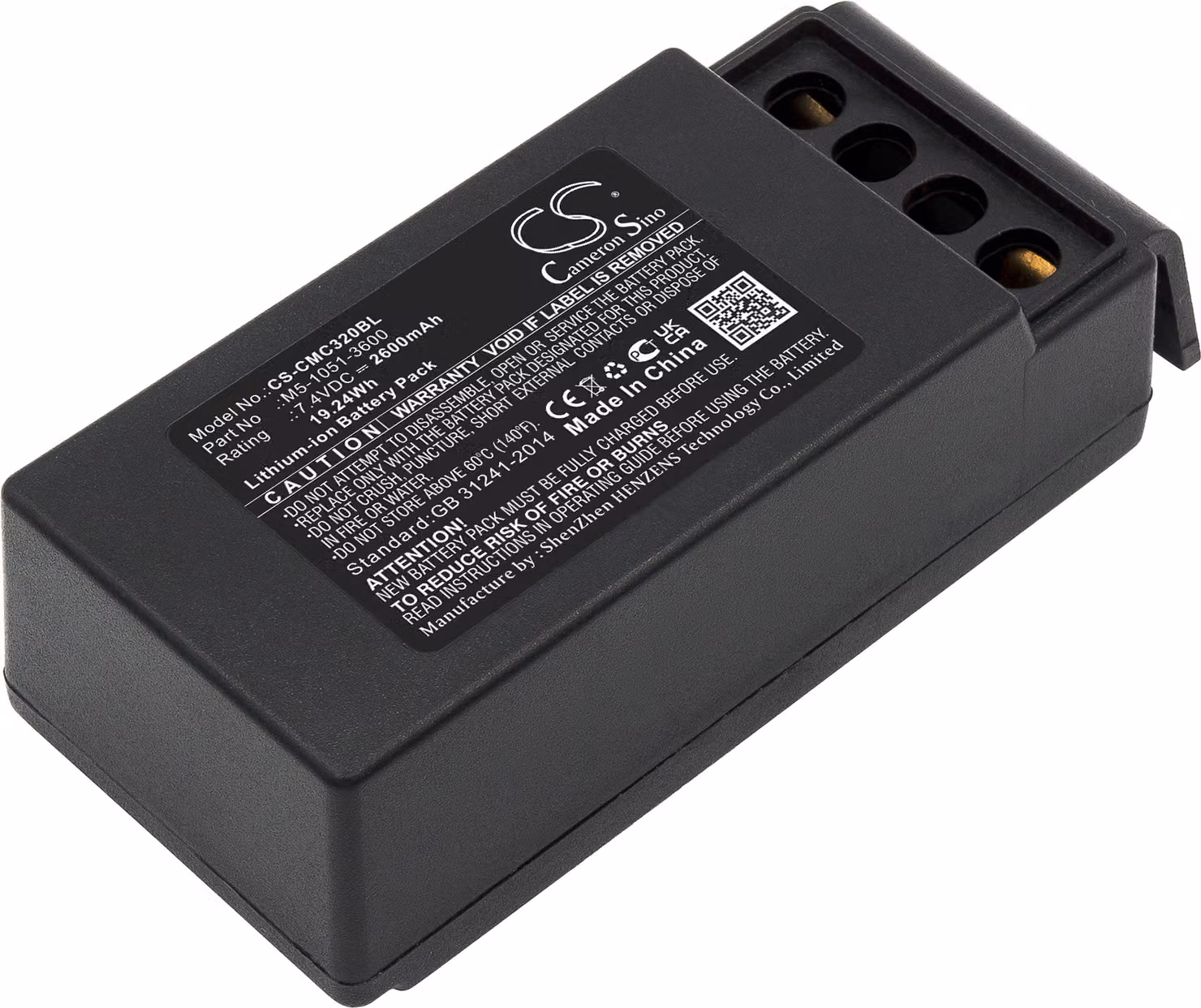 TECHTEK Batteria compatibile con [Cavotec] MC-3, MC-3000 sostituisce M5-1051-3600