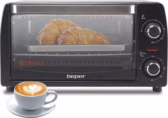 Fornello elettrico - 1050W - Classe di energia B - 12 litri di capacità - Fino a 230°C - Cucina - Cottura - Nero -