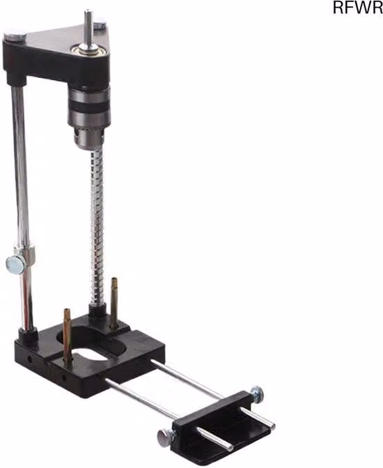 Trapano portatile standard con blocco angolare regolabile e guida per la perforazione, ideale per ottenere fori precisi
