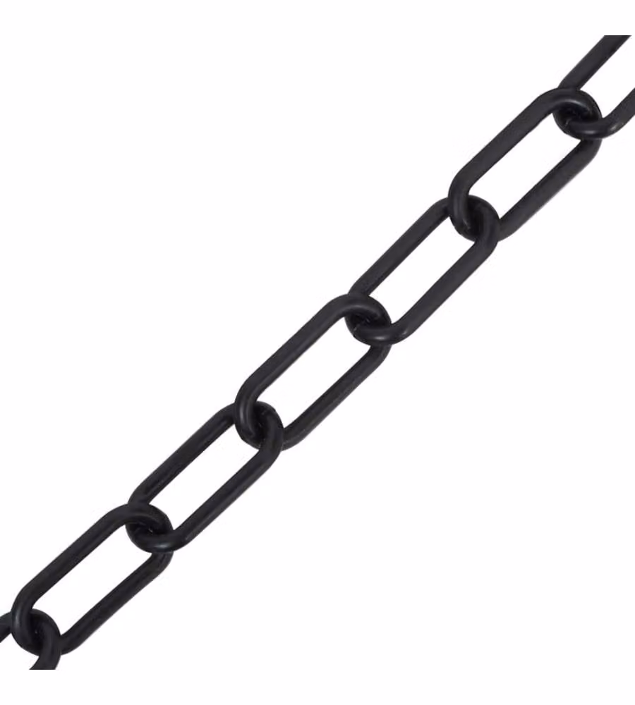 Catena Segnaletica Nera 30 m Ø8 mm in Plastica