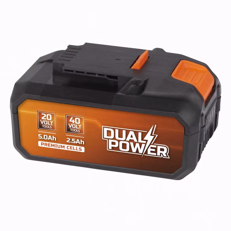 Dual Power POWDP9037 Battery - for 20V and 40V Cordless DIY Tools - Power Indicator LED - Platform