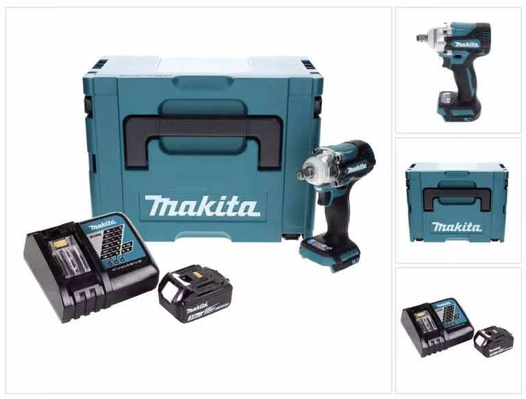 Avvitatore a impulsi a batteria Makita DTW 300 RF1J 18 V 330 Nm 1/2" brushless + 1x batteria ricaricabile 3,0 Ah + caricabatterie + Makpac