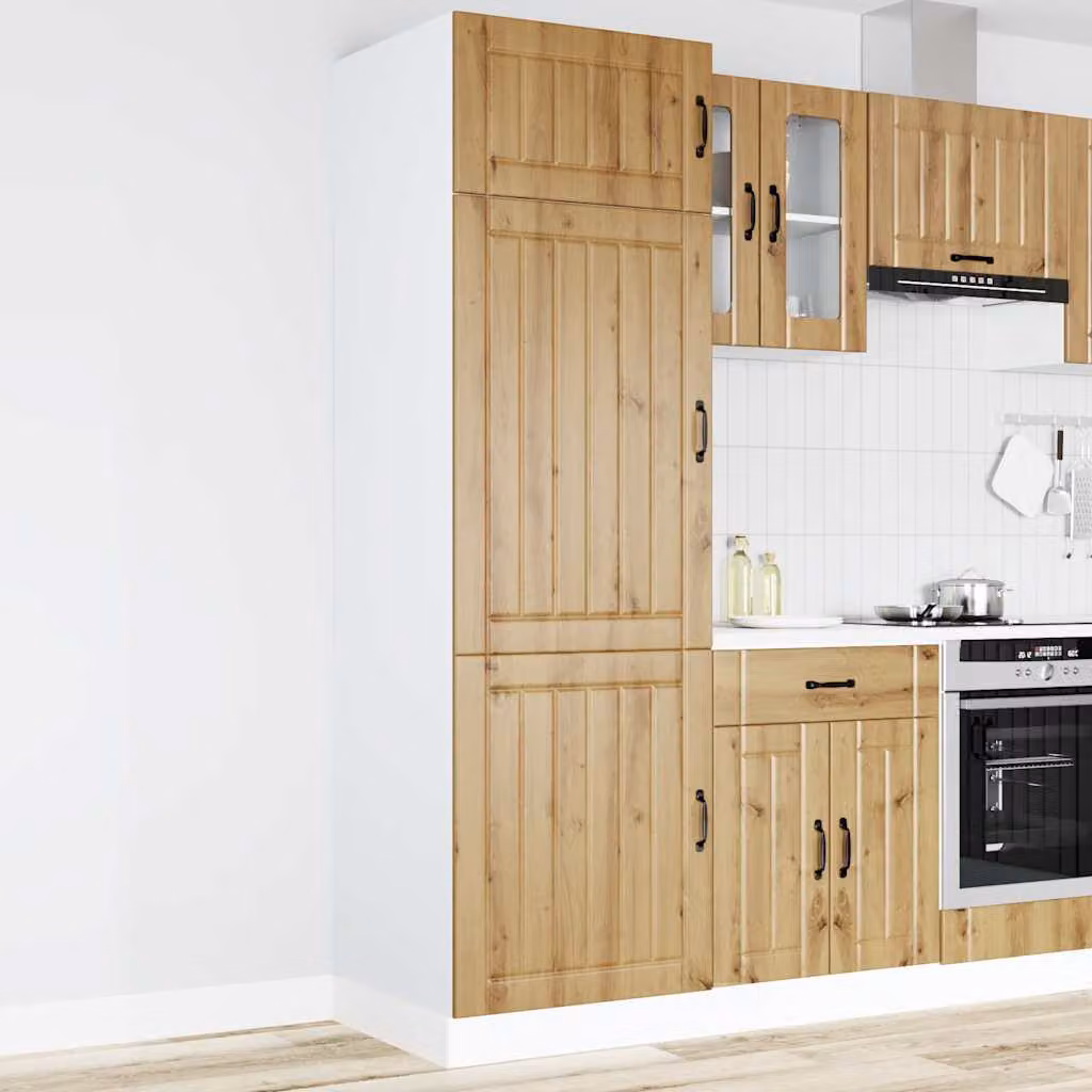vidaXL Armadio da Cucina Lucca Rovere Artigianale Legno Multistrato