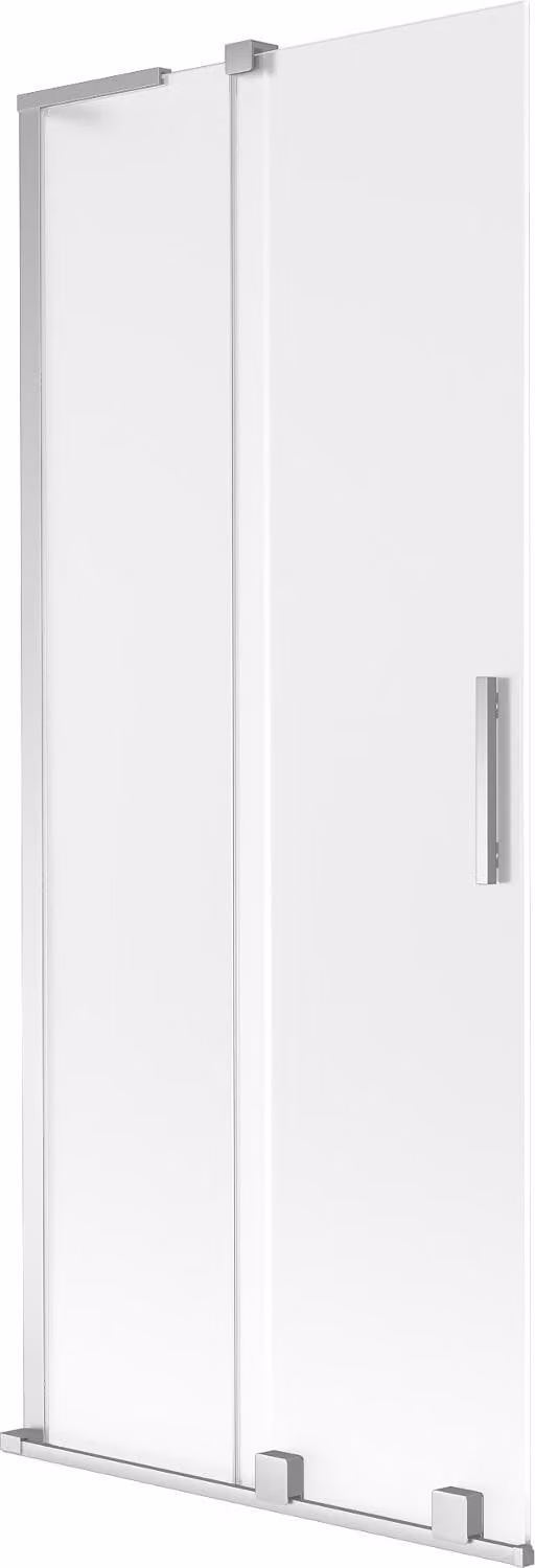 Mexen Velar L paratia per vasca da bagno scorrevole a 2 ante 80 x 150 cm, smerigliato, cromo - 896-080-003-31-01