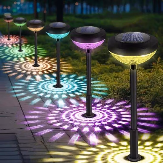 Illuminazione solare da giardino, set da 6 pezzi, con cambio di colore, bianco caldo