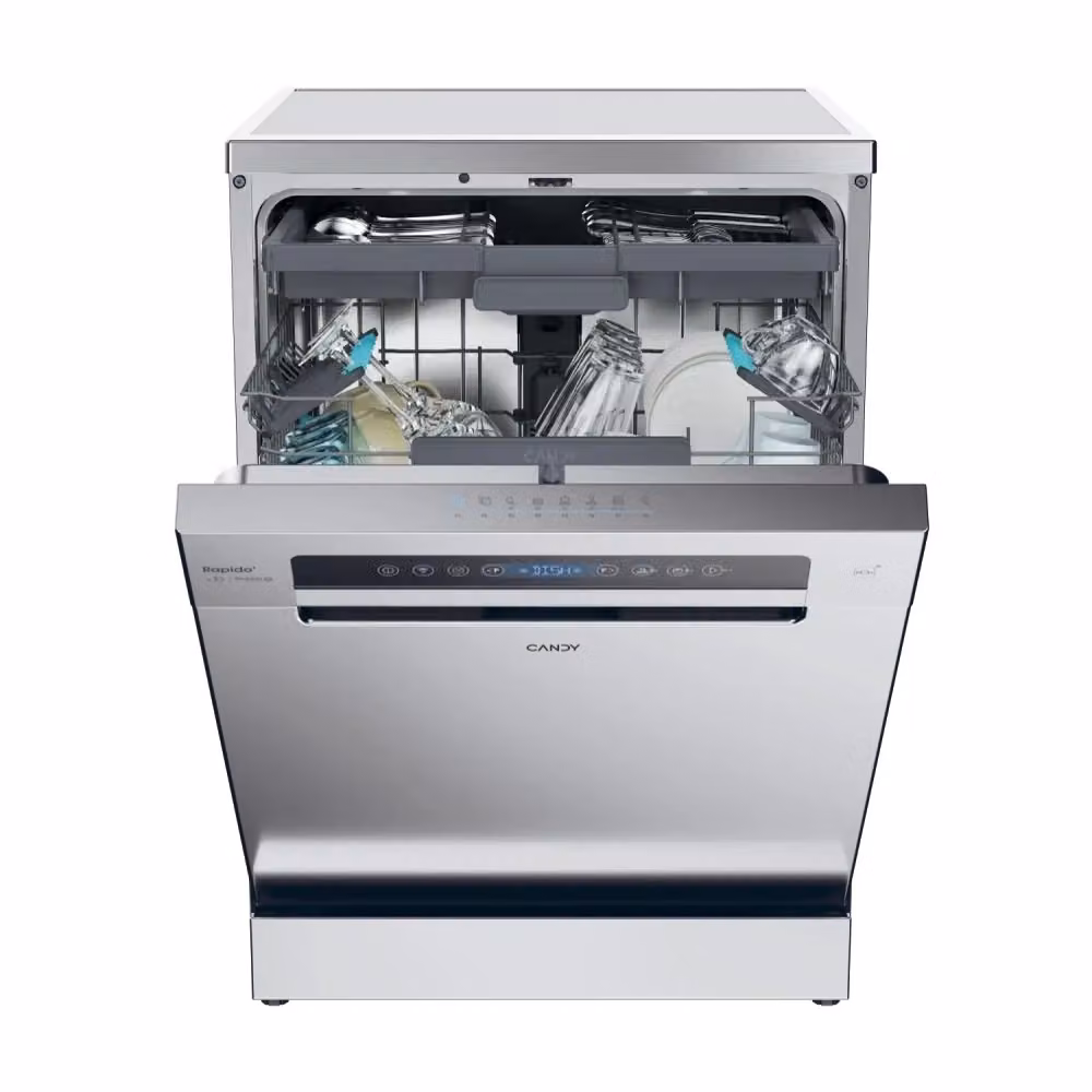 Lavastoviglie Candy Rapido CF 6C4F1X da 16 coperti, Classe C, Inox con Wi-Fi e Bluetooth, H 85 cm x L 59,7 cm x P 59,8 cm – 2