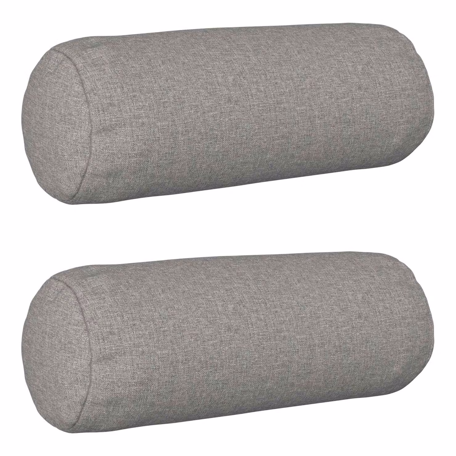 Set di 2 federe vidaXL HEERLEN grigio, tessuto in poliestere, forma ovale