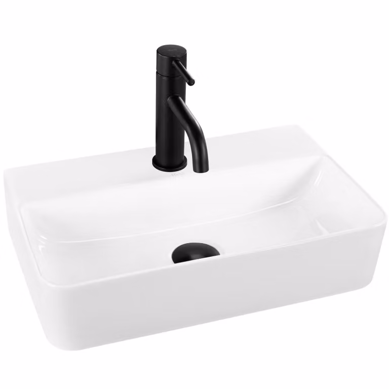 Lavabo Da Appoggio REA NAOMI WhiteRectangle