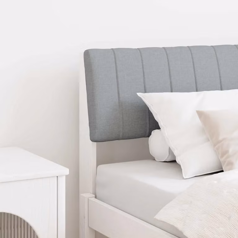 Testiera imbottita vidaXL in pino massello Grigio chiaro 100 cm