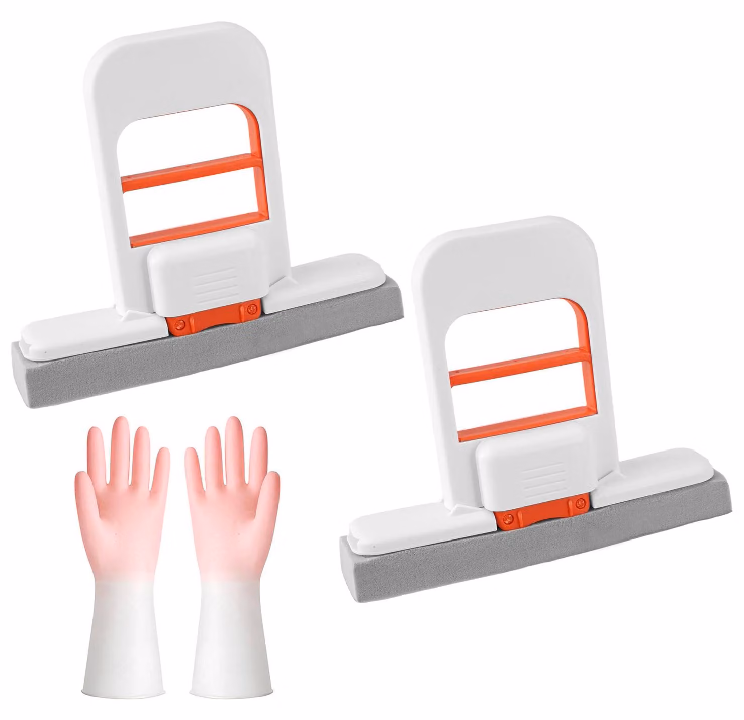 Mini spazzolini pieghevoli, confezione da 2, colore arancione, dimensioni 13x15x3 cm