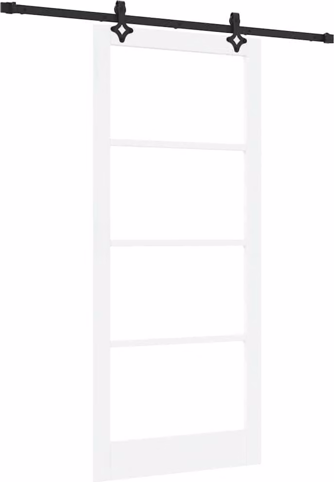 Porta scorrevole ORKDAL Bianco e Nero 93 x 211 cm