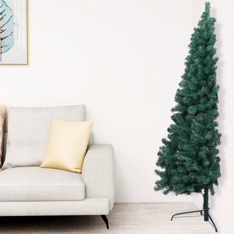 Maison Exclusive - Albero di Natale artificiale a mezza altezza con luci e palline verdi, 240 cm