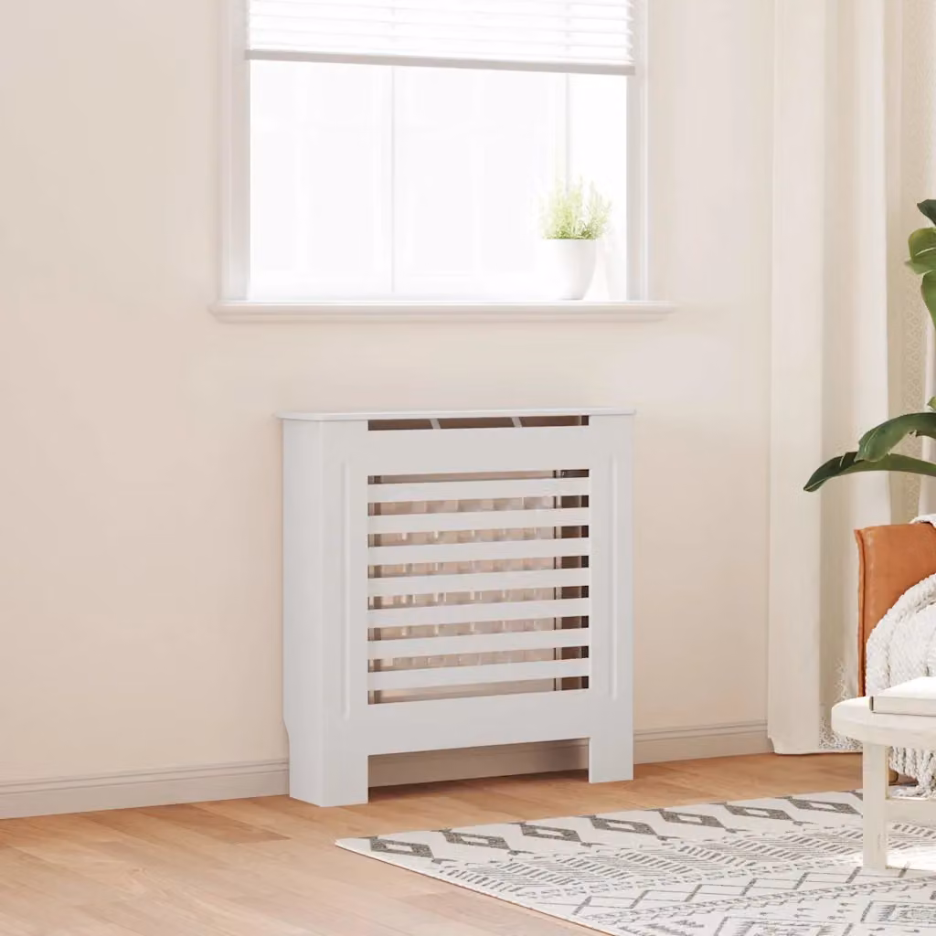 Copertura per radiatore vidaXL in MDF bianca, L: 78 cm, H: 81,5 cm, P: 19 cm