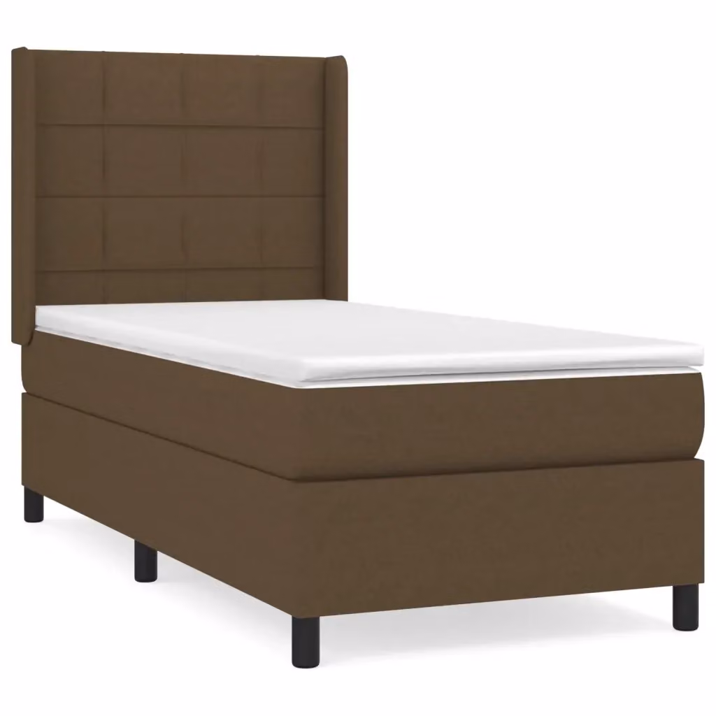 Letto Ibrido con Giroletto a Molle e Materasso vidaXL, Marrone e Bianco, L/P/H: 90 x 200 x 40 cm – 2